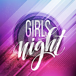 Night Party Typography design. Vector illustration