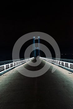 Night pedestrian bridge