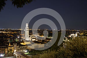 Night photo city of Verona, Italy.