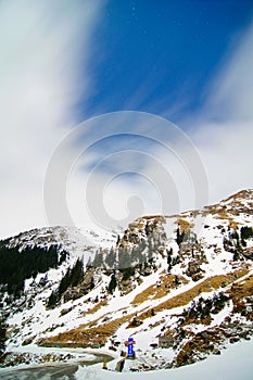 Night photography in the mountains