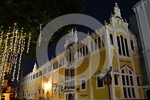 Panama Old Town casco Viejo in PanamÃÂ¡ at night photo