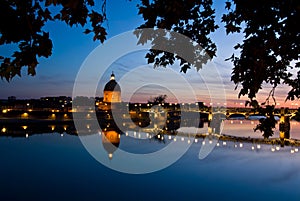 The night piece of Garonne river photo