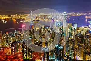 The night piece of Hongkong