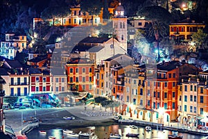 Night in the Portofino Italy