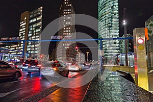 Night Potsdamer Platz in Berlin, Germany