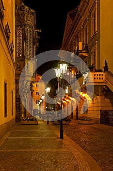 Notte Praga strade 