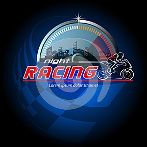 Night racing event symbol