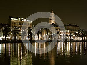 Night reflection at Split