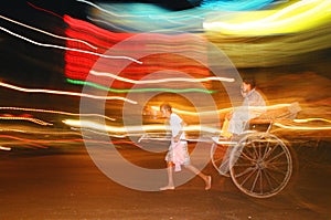 Night rickshaw, India