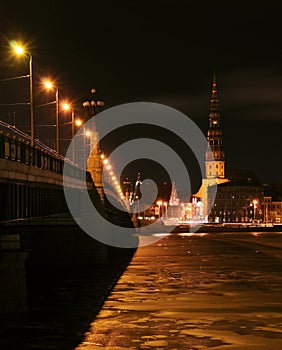 Night Riga, Latvia photo