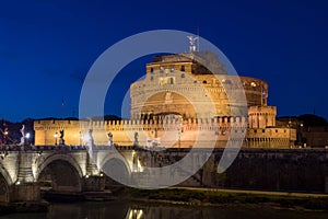 Night in Rome at Sant Angelo Castle