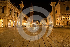 Night in San marco square  in Venice