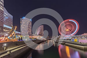 Night scape at Yokohama Minato Mirai seaside