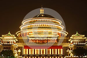 Night scene of the assembly hall