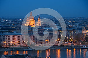 Night scene of the Budapest city photo