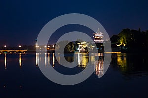 Night Scene of Chinese Old building - tower