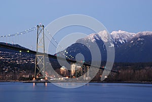 Night scene of downtown Vancouver