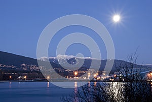 Night scene of downtown Vancouver