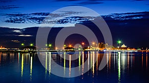 Night scene of Koh Loi, Thailand