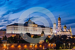 Night scene of The Kremlin in Moscow