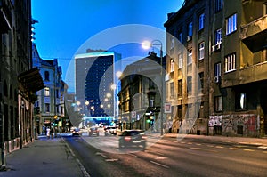 Night scene, Novo Sarajevo, Bosnia Herzegovina photo