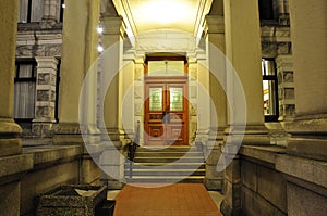 Night scene of the parliament building