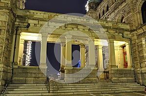 Night scene of the parliament building