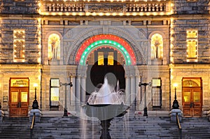 Night scene of the parliament building