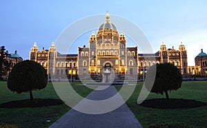 Night scene of the parliament building