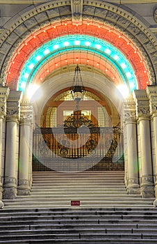 Night scene of the parliament building