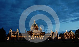 Night scene of the parliament building