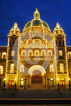 Night scene of the parliament building