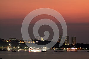 Night scene at Pattaya city