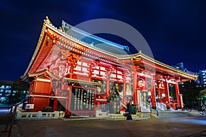 Night scene of Sensoji Temple in Tokyo