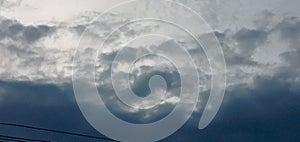 Night scene in the sky