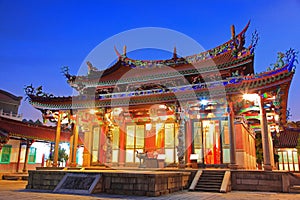 Night Scene of Taipei Confucius Temple in Taiwan
