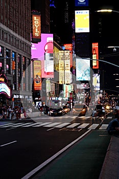 Night scene in Time Square New York