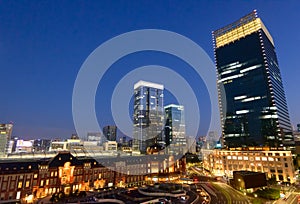 Night scene of Tokyo Station