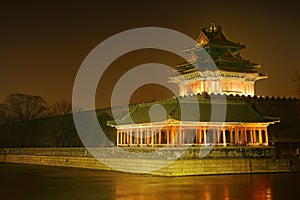 Night scenery of forbidden city,beijing