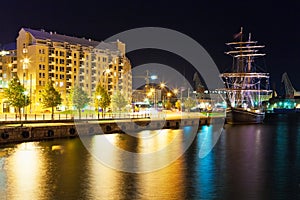 Night scenery of Helsinki, Finland