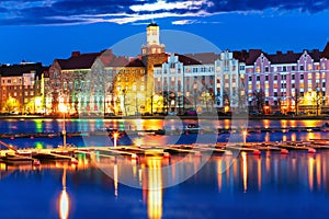 Night scenery of Helsinki, Finland