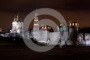 Night scenery of Novodevichiy monastery