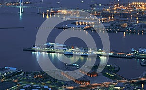 Night scenes of the port