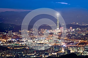 Night scenes of the Taipei city, Taiwan for BG use