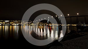 Night scenes in TromsÃ¸, Norway