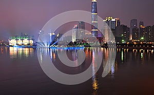 The night scenic of prosperous Guangzhou