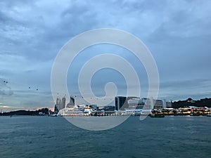 Night of Sentosa Boardwalk in Singapore