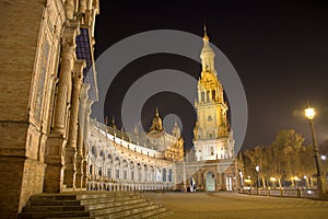 Night in Sevilla in easterweek and Feria de Abril photo