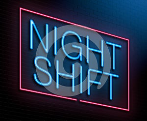 Night shift concept.