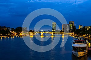 Night shoot of the part of Frakfurt city